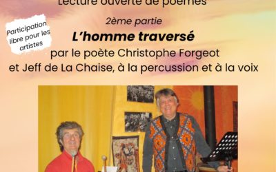 Printemps des poètes 2025 : Lecture & musique improvisée L’Homme traversé le vendredi 28 mars – médiathèque d’Azay-le-Ferron (36)