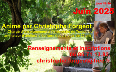 Stage d’écriture à La Simonetière – Saint-Cyran-du-Jambot (36) du 7 au 9 juin 2025